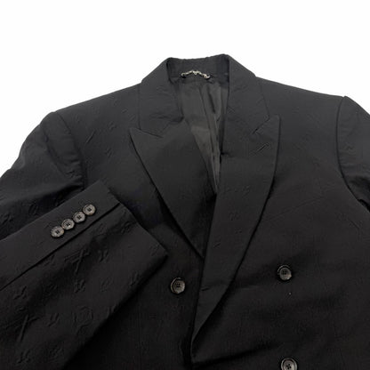 Louis Vuitton Embossed Monogram Double Breasted Suit Set Black — view 2