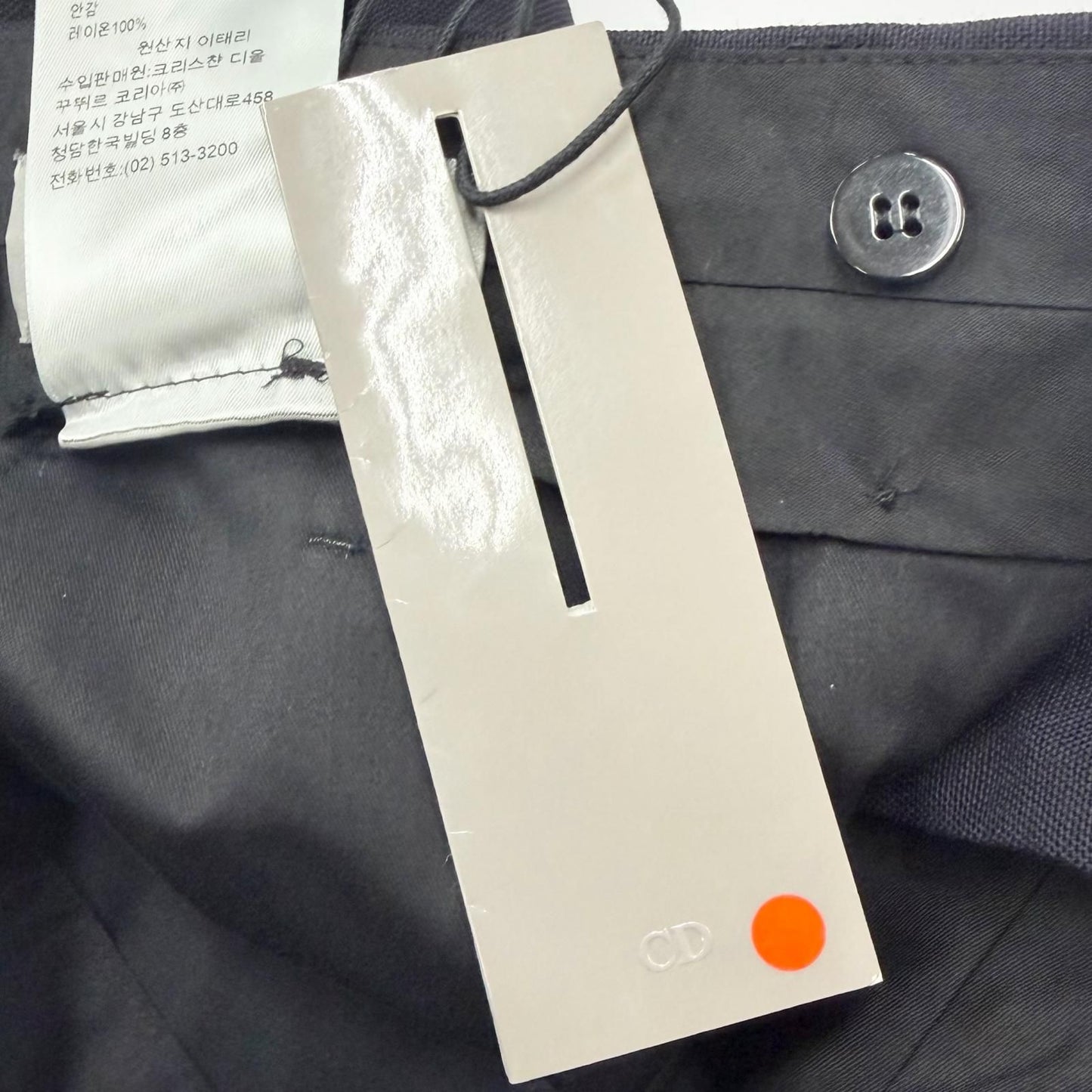 Dior Homme Wool Mohair Single Trousers Pants Navy 44 — view 7