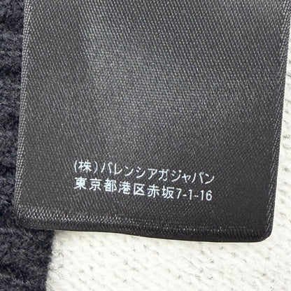 Balenciaga Wool Logo All Over Pattern Crew Neck Overall Knit Sweater Black White — view 8
