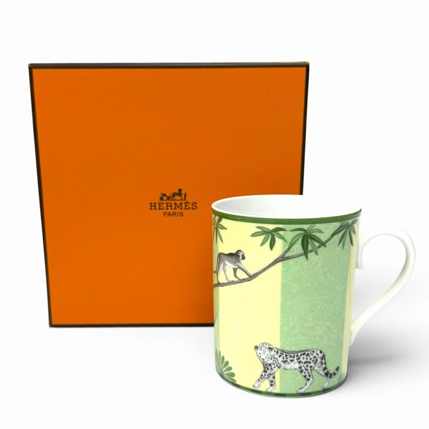 Hermes African Animal Mug Cup Tableware Green — view 2