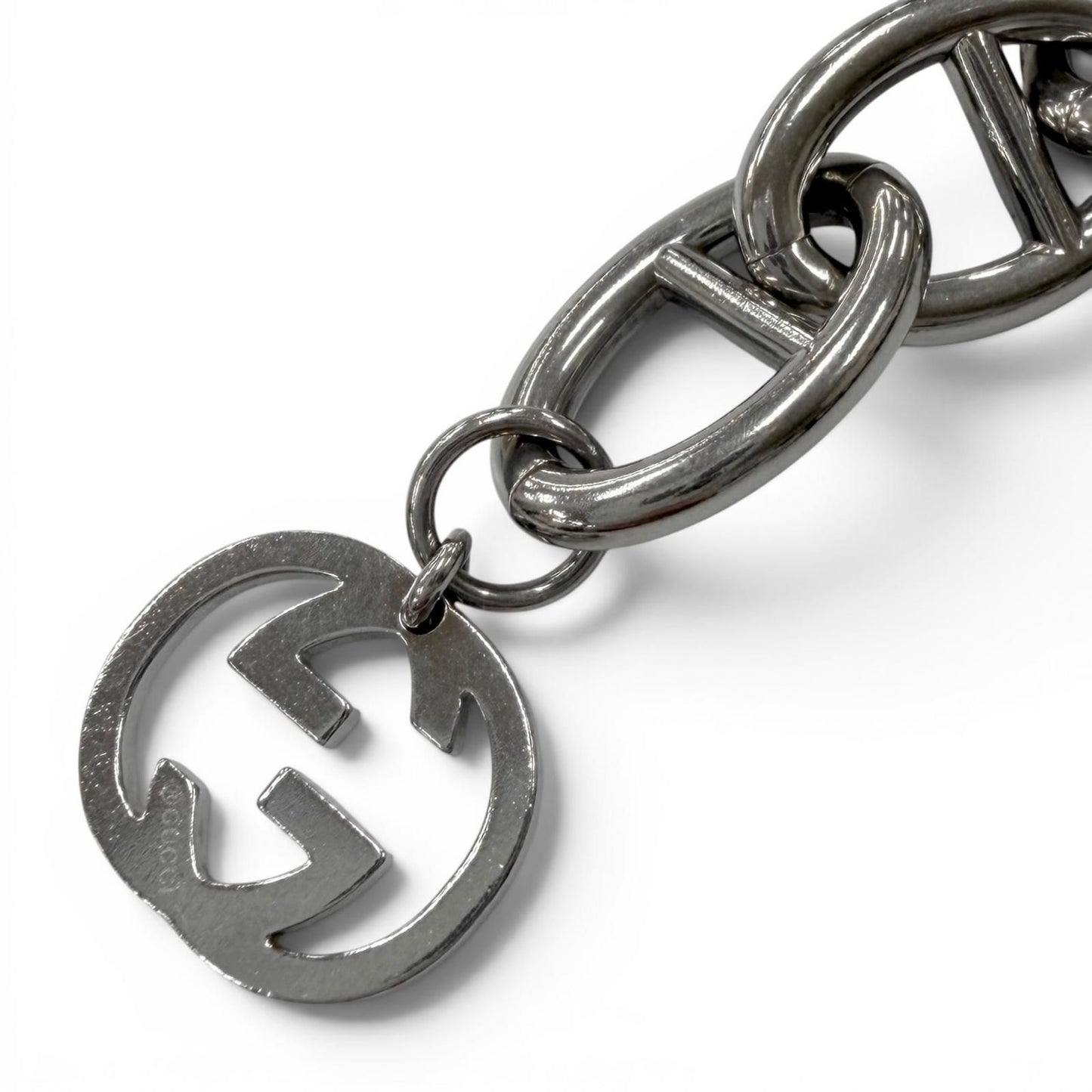 Gucci Vintage Anchor Chain Interlocking Bracelet Silver — view 3