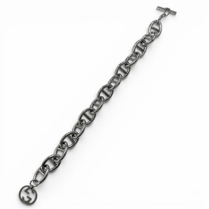 Gucci Vintage Anchor Chain Interlocking Bracelet Silver — view 2
