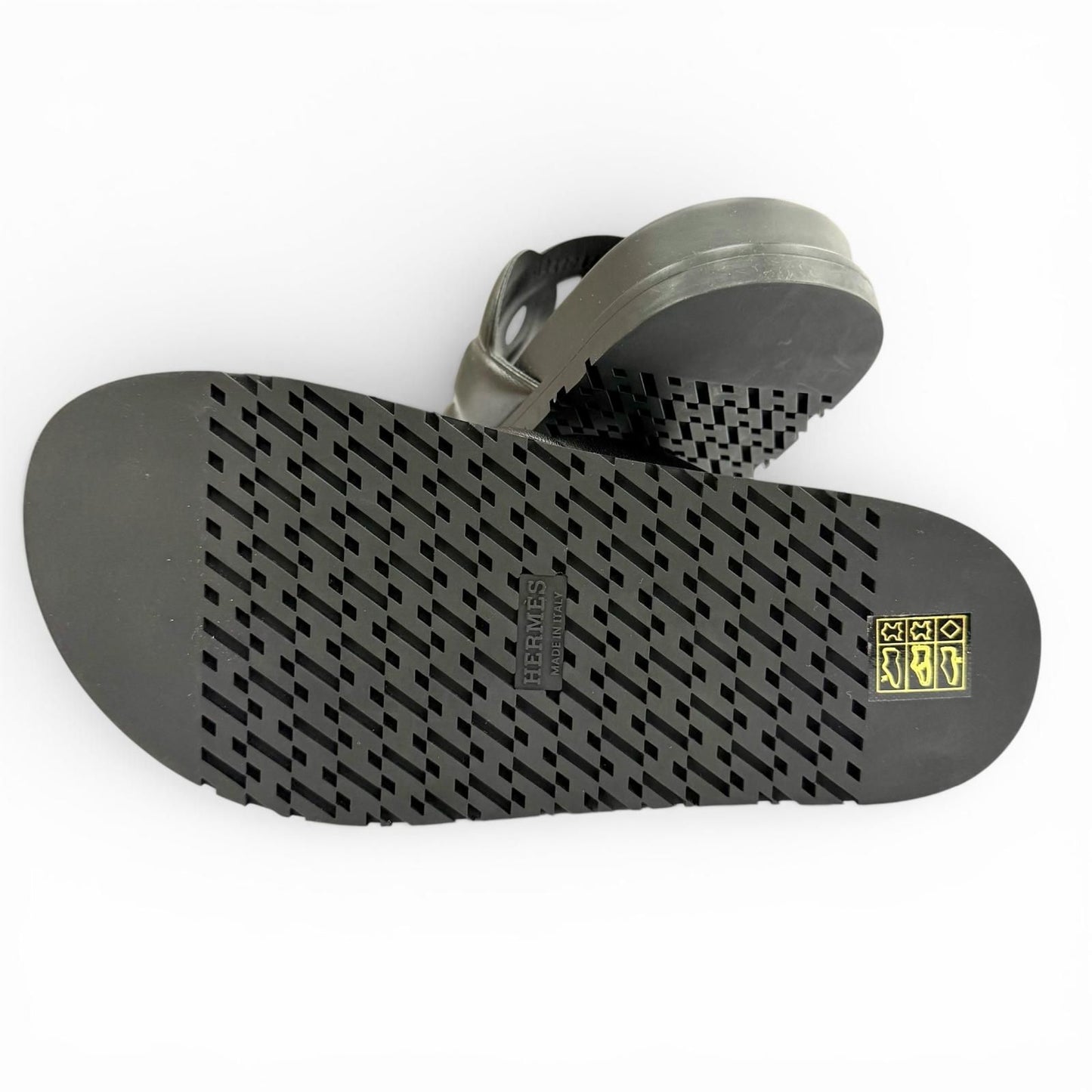 Hermes Extra Chaine D'ancre Rubber Sandals Black — view 8