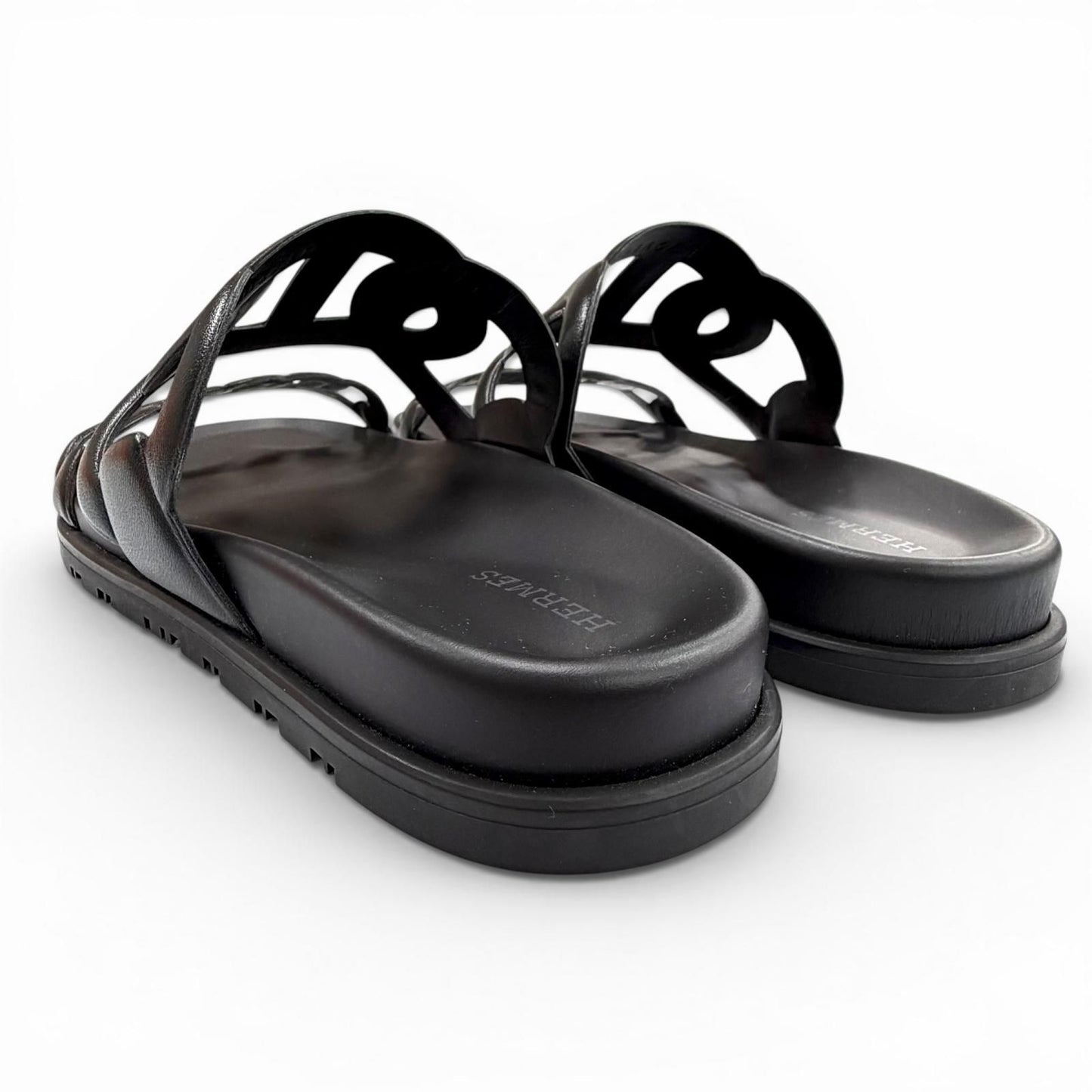 Hermes Extra Chaine D'ancre Rubber Sandals Black — view 6