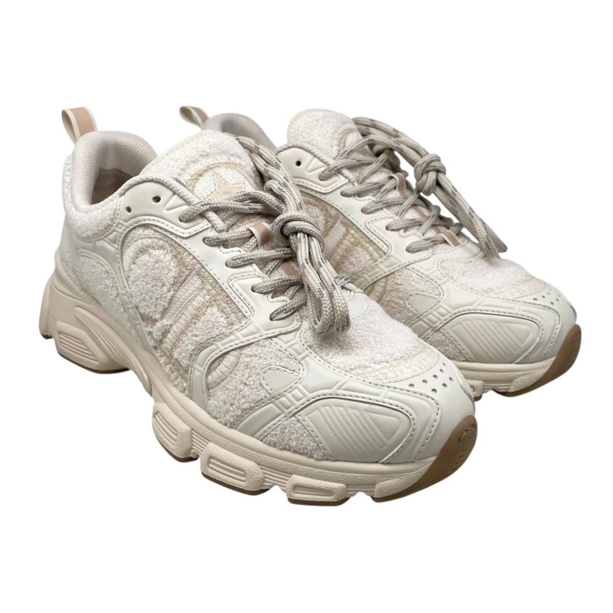 Dior Sneakers Chrono 37 Boa CD Logo White Beige — view 2