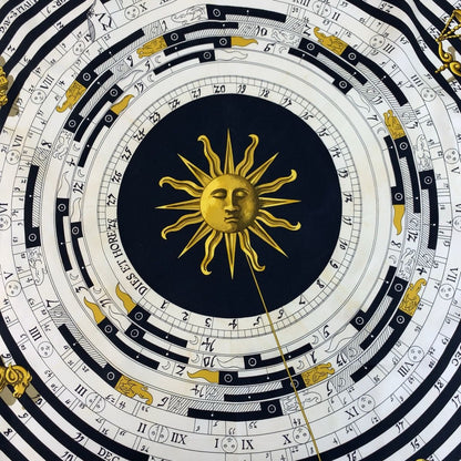 Hermes Dies ET Hore Carre 90 Black Multicolor Silk Scarf — view 4
