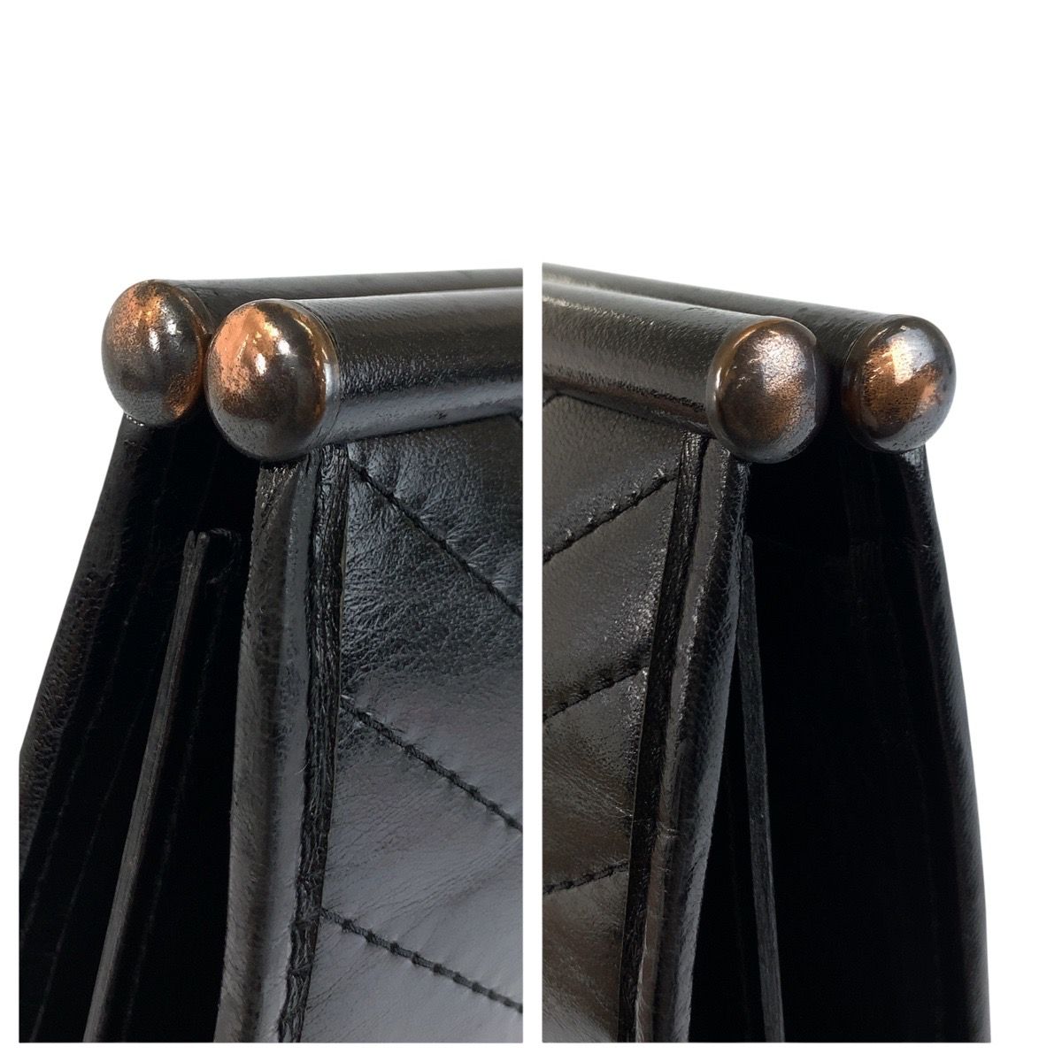 Saint Laurent Yves Vintage YSL Black Leather Clutch — view 6