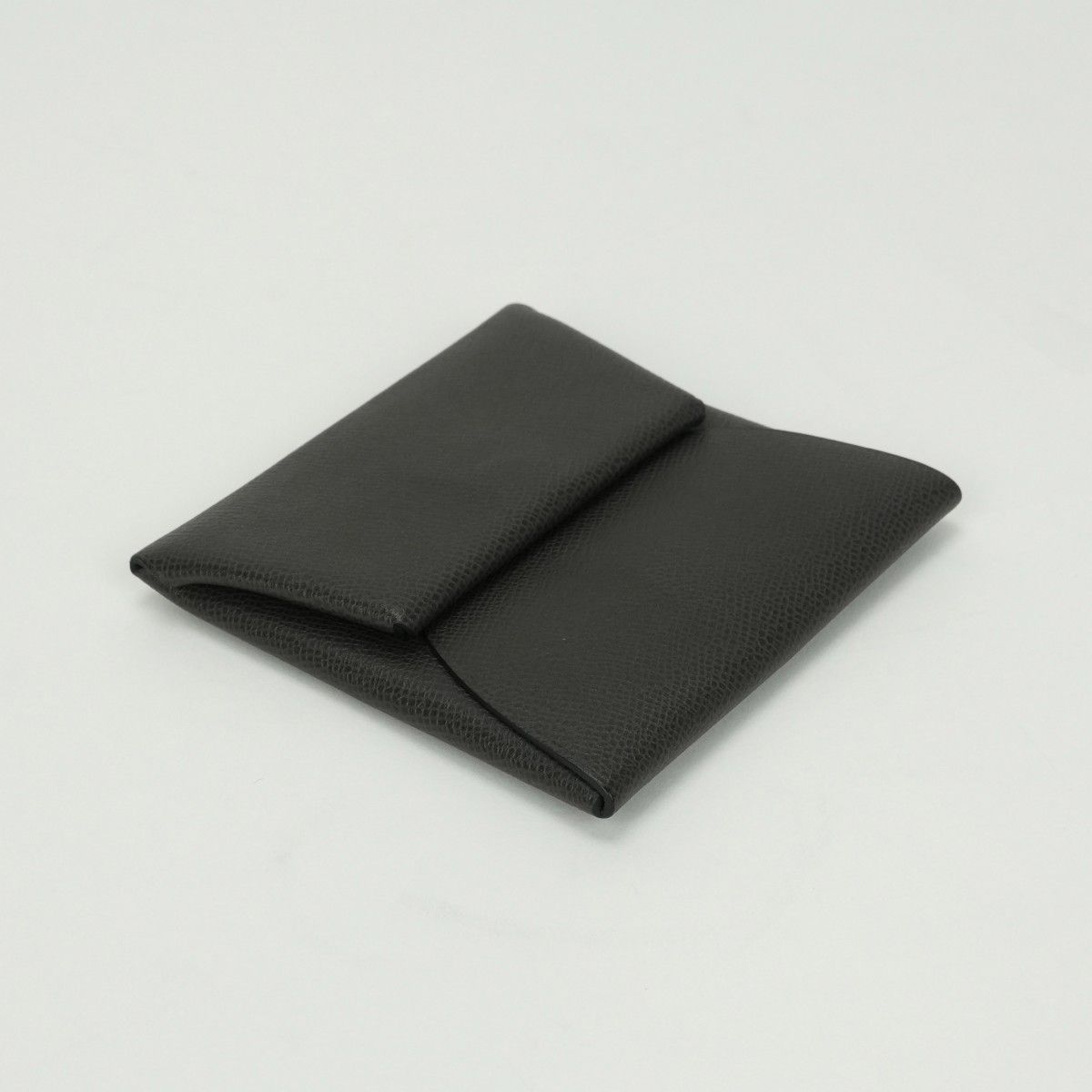 Hermes Bastia Wallet Coin Purse Madame Gray Silver Vo Grimisty Graphite — view 4