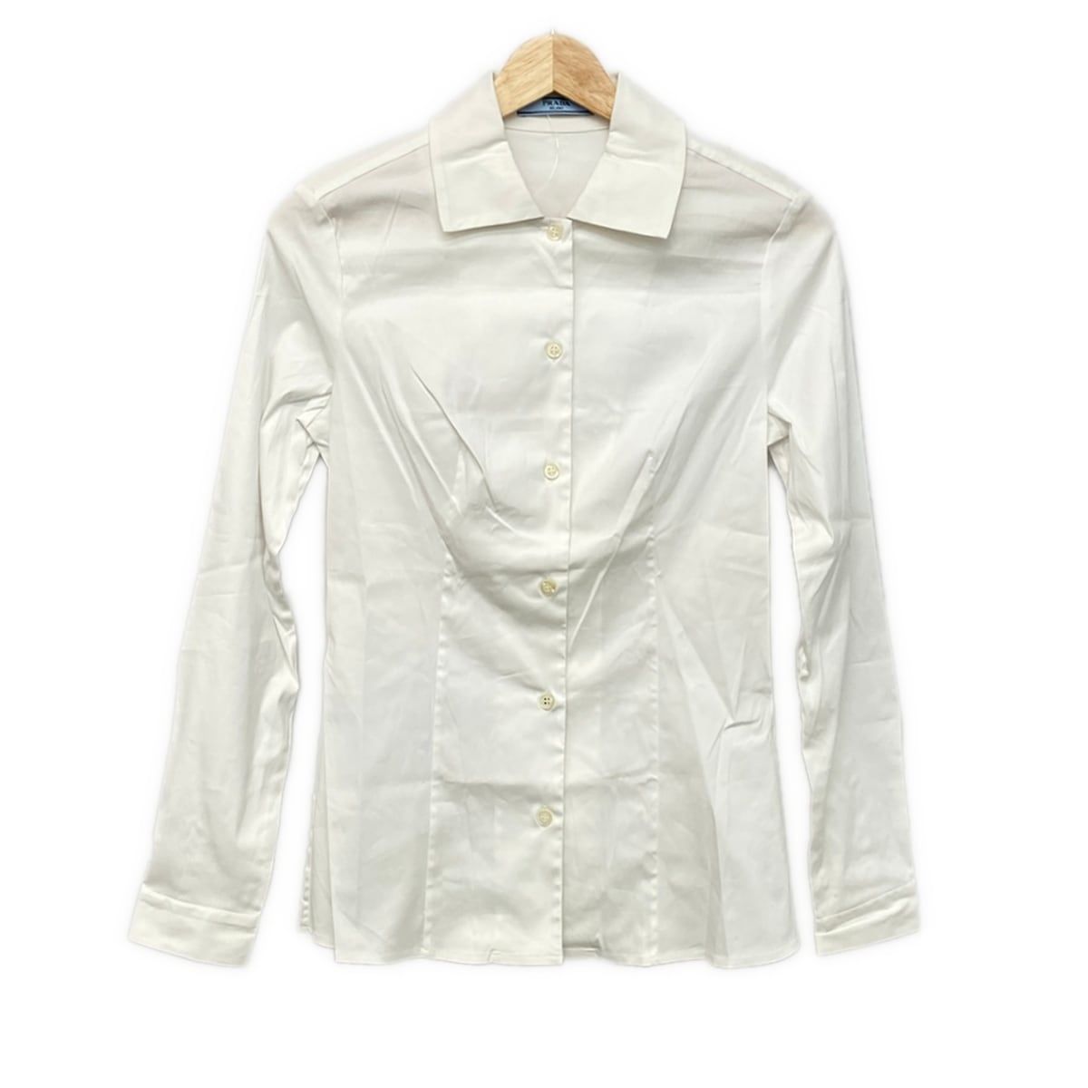 Prada Long Sleeve Shirt Blouse 36 White