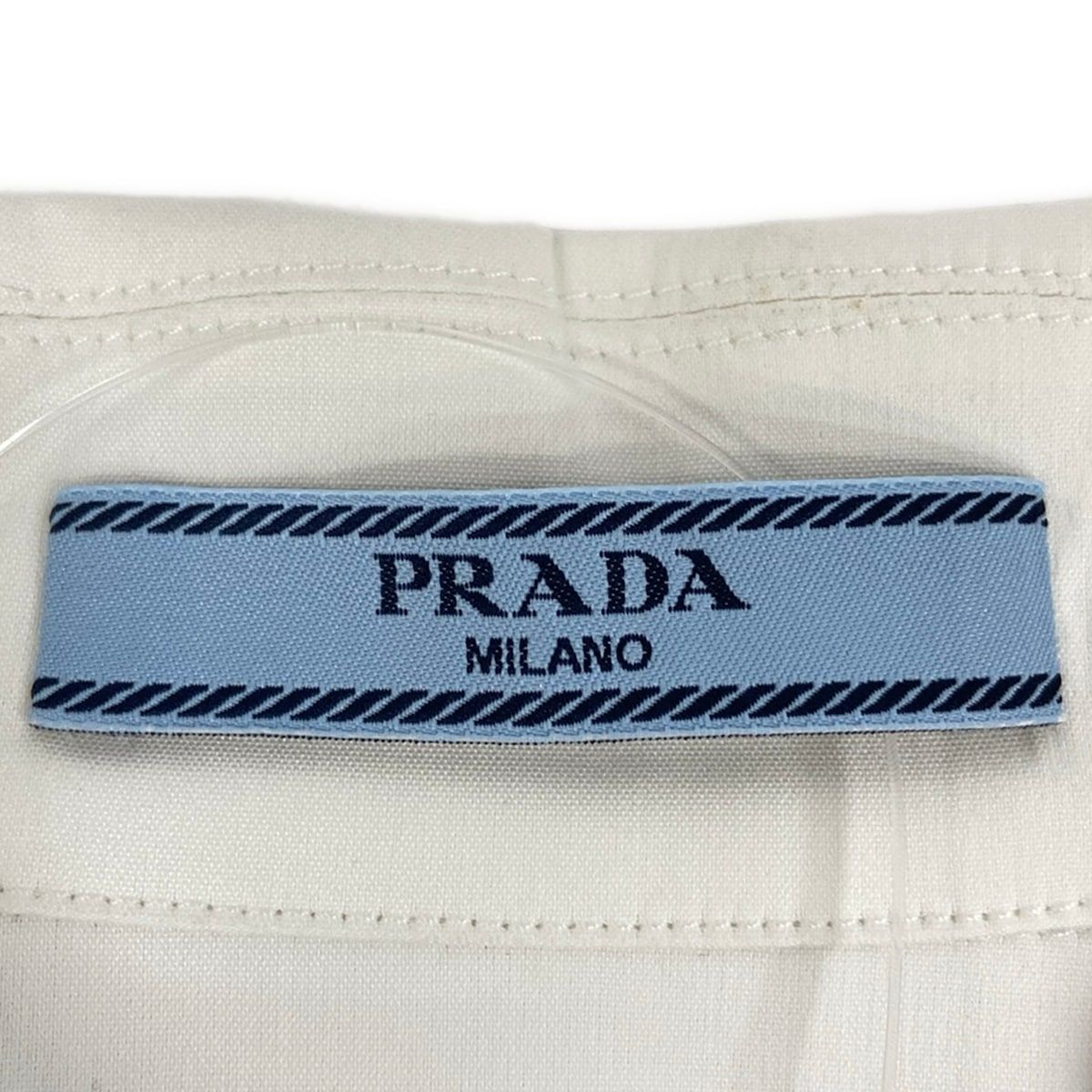 Prada Long Sleeve Shirt Blouse 36 White — view 3