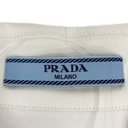 Prada Long Sleeve Shirt Blouse 36 White — view 3
