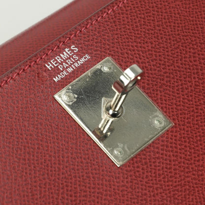Hermes Kelly 32 Tote Shoulder Bag Lycee Rouge Vif Rougevif Red Silver 2-Way S — view 8