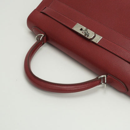Hermes Kelly 32 Tote Shoulder Bag Lycee Rouge Vif Rougevif Red Silver 2-Way S — view 4