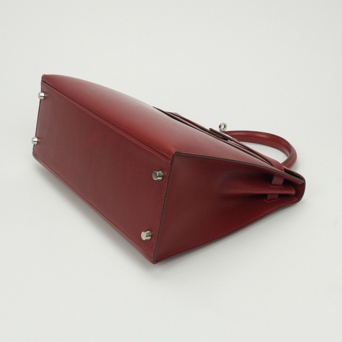 Hermes Kelly 32 Tote Shoulder Bag Lycee Rouge Vif Rougevif Red Silver 2-Way S — view 5