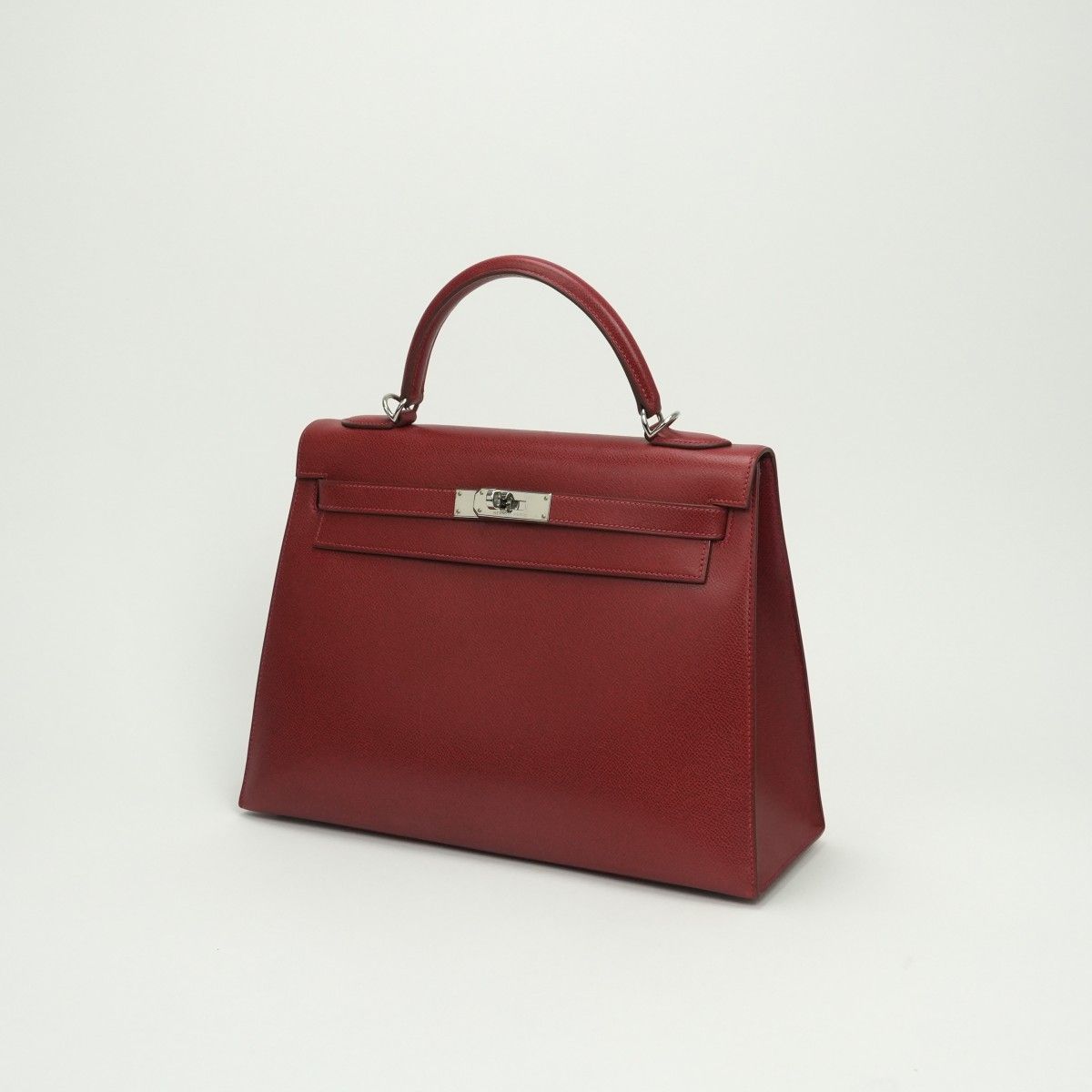 Hermes Kelly 32 Tote Shoulder Bag Lycee Rouge Vif Rougevif Red Silver 2-Way S — view 2