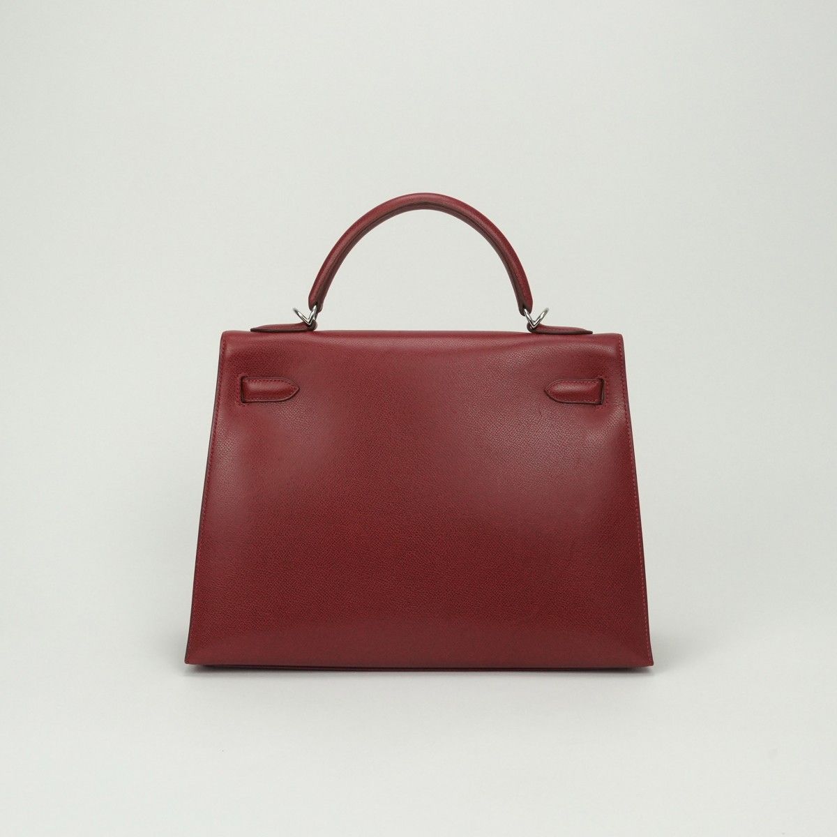 Hermes Kelly 32 Tote Shoulder Bag Lycee Rouge Vif Rougevif Red Silver 2-Way S — view 3
