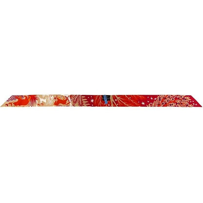 Hermes Ribbon Scarf Twill Red Orange — view 3