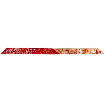 Hermes Ribbon Scarf Twill Red Orange — view 2