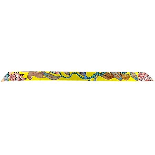 Hermes Ribbon Scarf Twill Yellow Green — view 3
