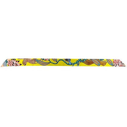 Hermes Ribbon Scarf Twill Yellow Green — view 3