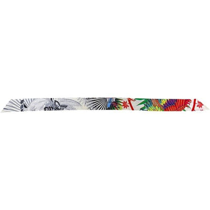Hermes Ribbon Scarf Twill Multicolor White Phoenix Myth — view 3