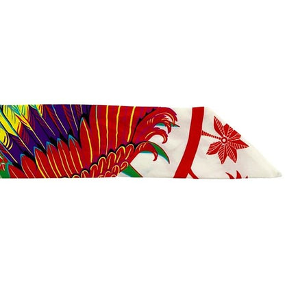 Hermes Ribbon Scarf Twill Multicolor White Phoenix Myth — view 5