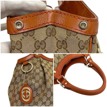 Gucci Tote Beige Orange GG Canvas Interlocking — view 6