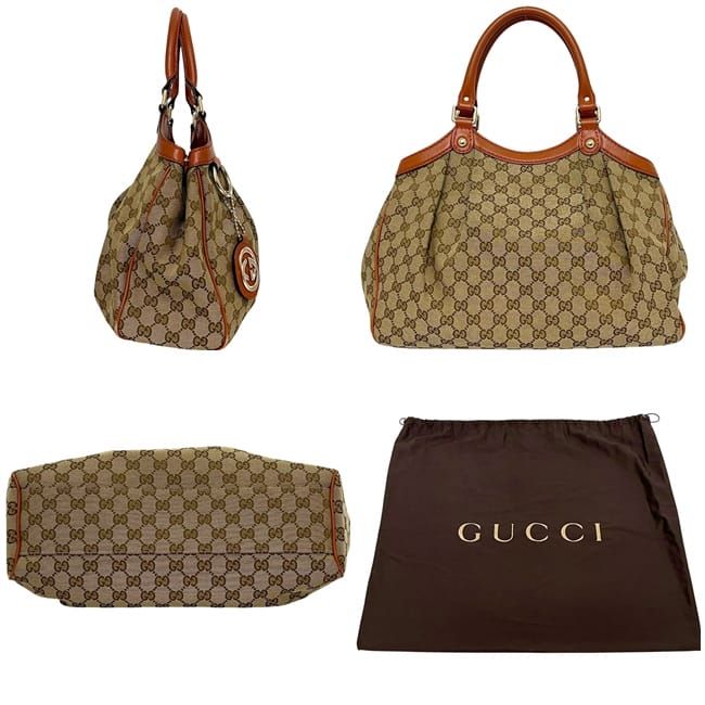 Gucci Tote Beige Orange GG Canvas Interlocking — view 2