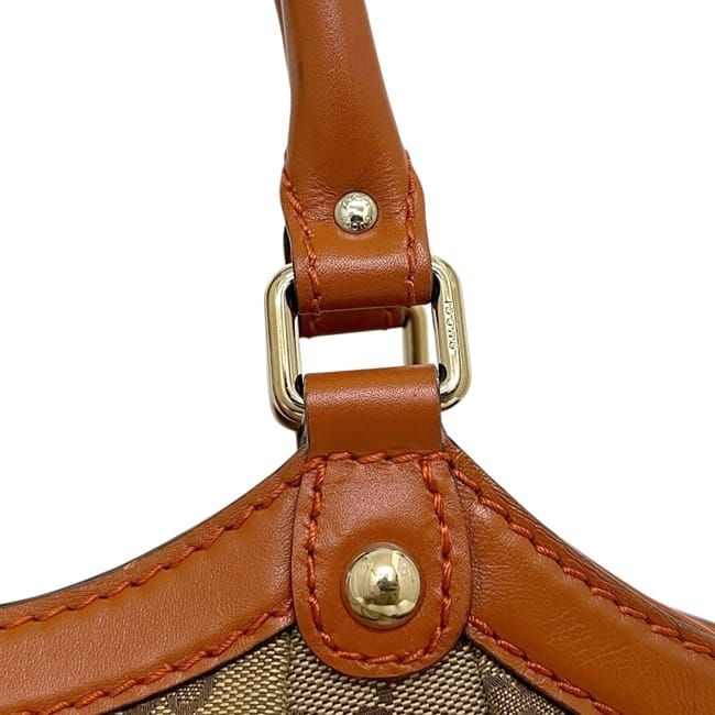 Gucci Tote Beige Orange GG Canvas Interlocking — view 9