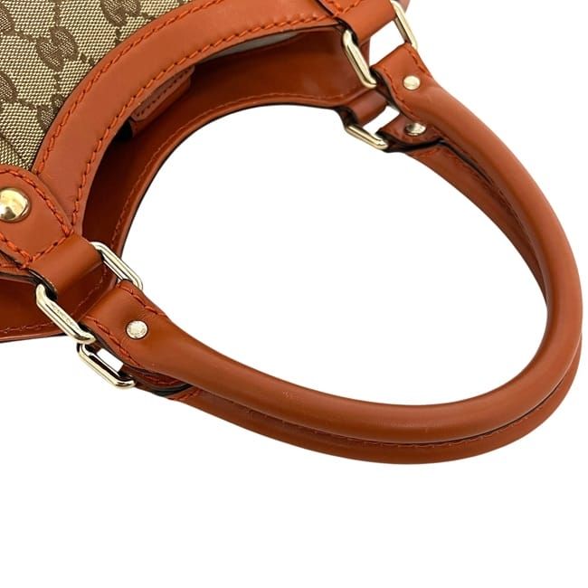 Gucci Tote Beige Orange GG Canvas Interlocking — view 7