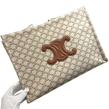 Celine Tote Large Cabas Thais Beige Brown Triomphe — view 9