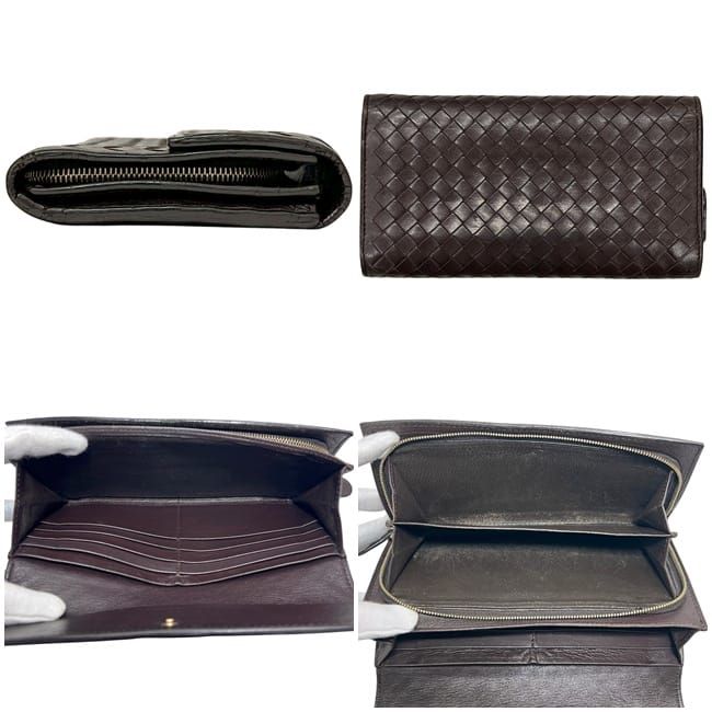 Bottega Veneta Bifold Wallet Brown Intrecciato — view 2