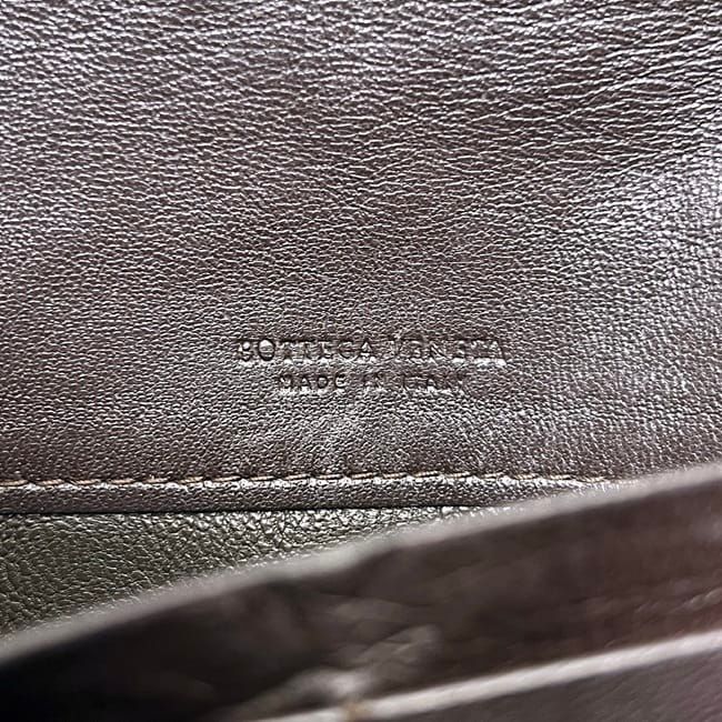 Bottega Veneta Bifold Wallet Brown Intrecciato — view 5