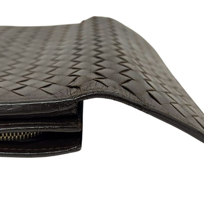 Bottega Veneta Bifold Wallet Brown Intrecciato — view 6