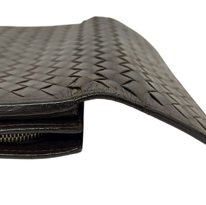 Bottega Veneta Bifold Wallet Brown Intrecciato — view 6
