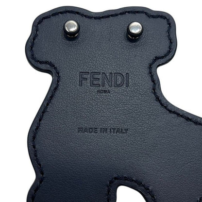 Fendi Bag Charm Stud Navy Dark Blue Water Faucet Leather — view 5