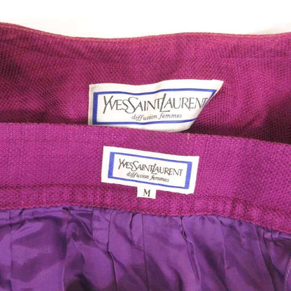 Saint Laurent Yves Diffusion Femmes Vintage Set Suit Jacket Skirt Golden Button — view 7