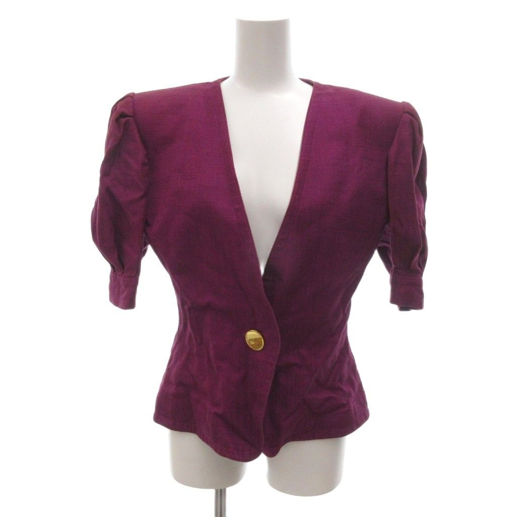 Saint Laurent Yves Diffusion Femmes Vintage Set Suit Jacket Skirt Golden Button — view 2