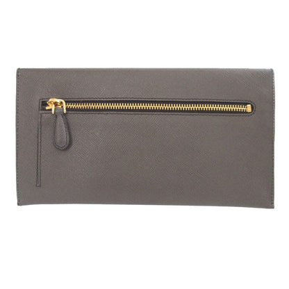 Prada Saffiano Leather Graphite Wallet Document Case — view 3