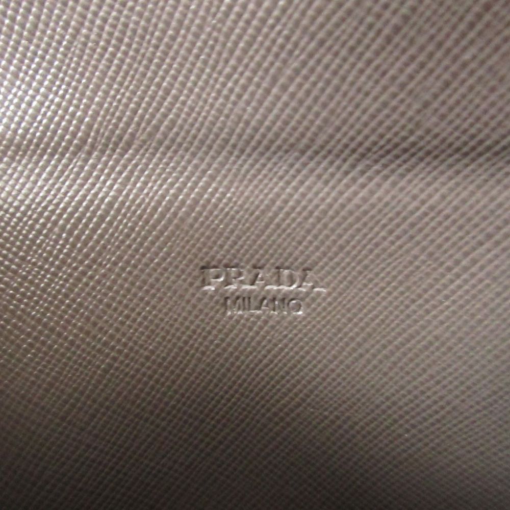 Prada Saffiano Leather Graphite Wallet Document Case — view 7