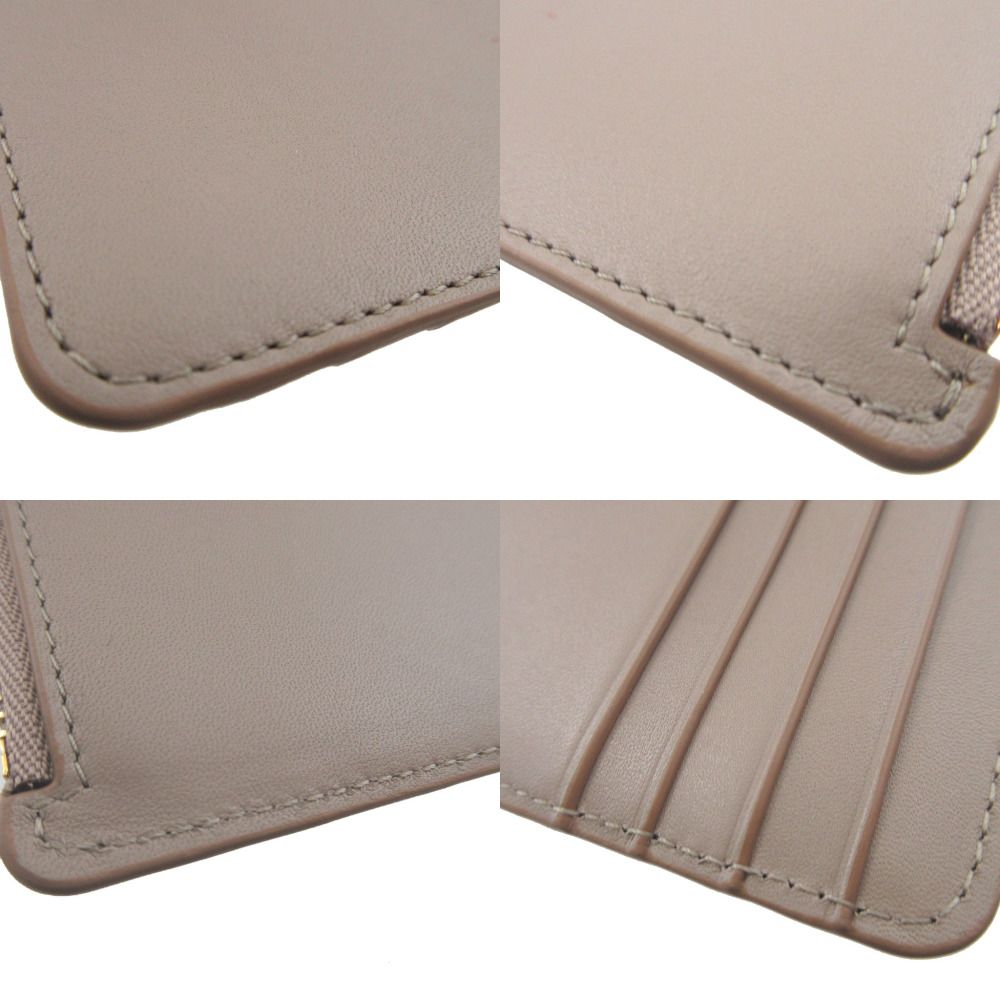 Loewe Pebble Leather Beige Coin Case Card Fragment — view 6