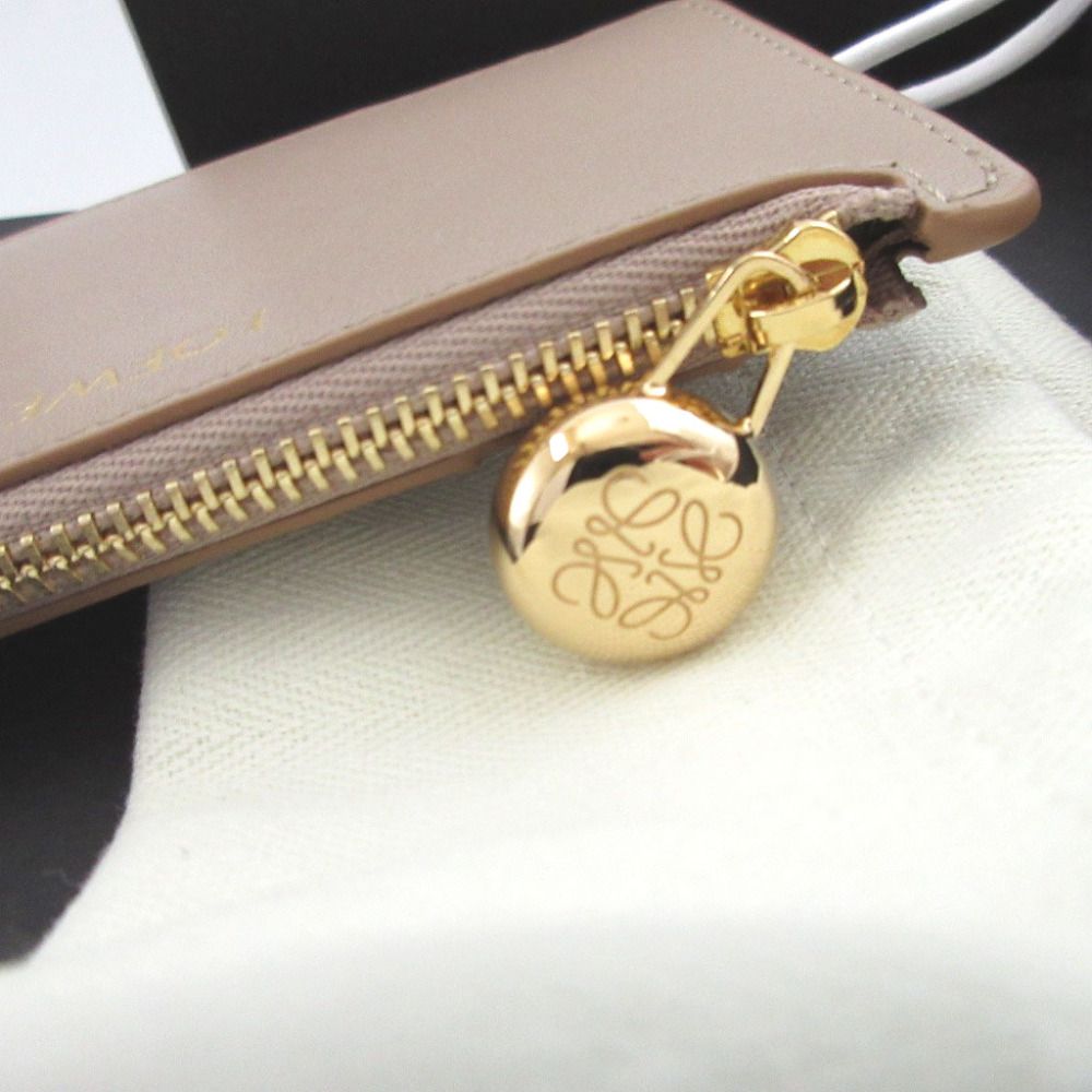 Loewe Pebble Leather Beige Coin Case Card Fragment — view 5