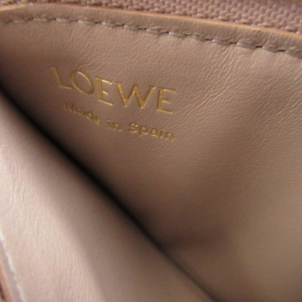 Loewe Pebble Leather Beige Coin Case Card Fragment — view 7