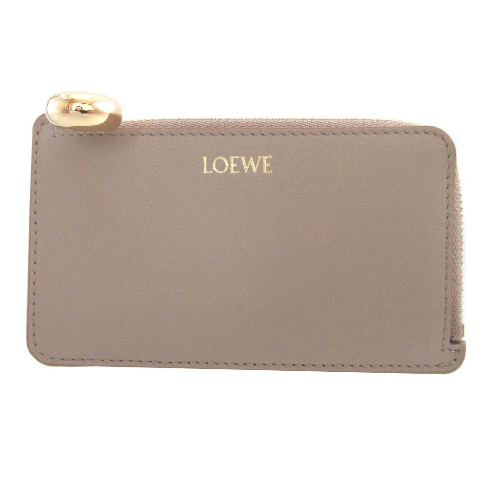Loewe Pebble Leather Beige Coin Case Card Fragment