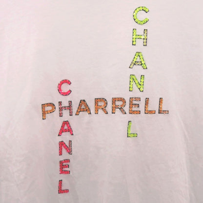 Chanel Pharrell Williams Beads Logo Short Sleeve T-Shirt Cotton White Pink — view 5