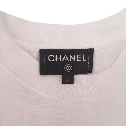 Chanel Pharrell Williams Beads Logo Short Sleeve T-Shirt Cotton White Pink — view 4