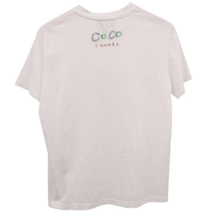 Chanel Pharrell Williams Beads Logo Short Sleeve T-Shirt Cotton White Pink — view 2