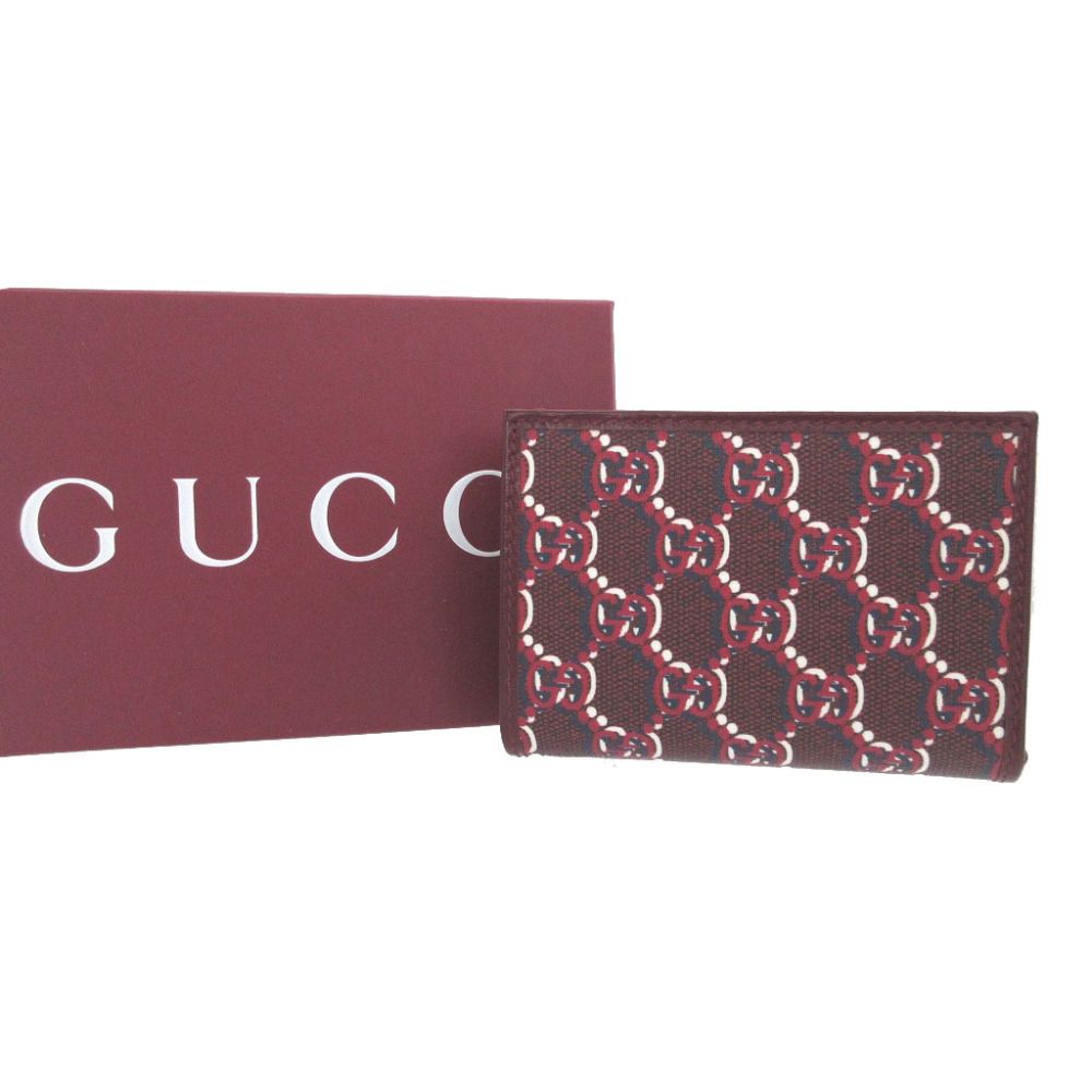 Gucci GG Shadow Compact Wallet Leather Red Bifold — view 2