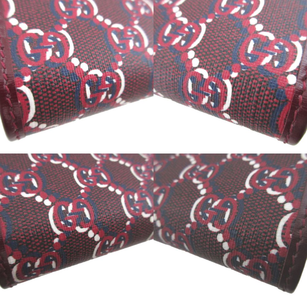 Gucci GG Shadow Compact Wallet Leather Red Bifold — view 8