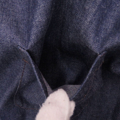 Hermes Indigo Denim Shirt 37 Gunmetal Cotton Navy Long Sleeve — view 9